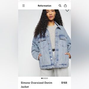 Reformation Simone Oversized Denim Jacket